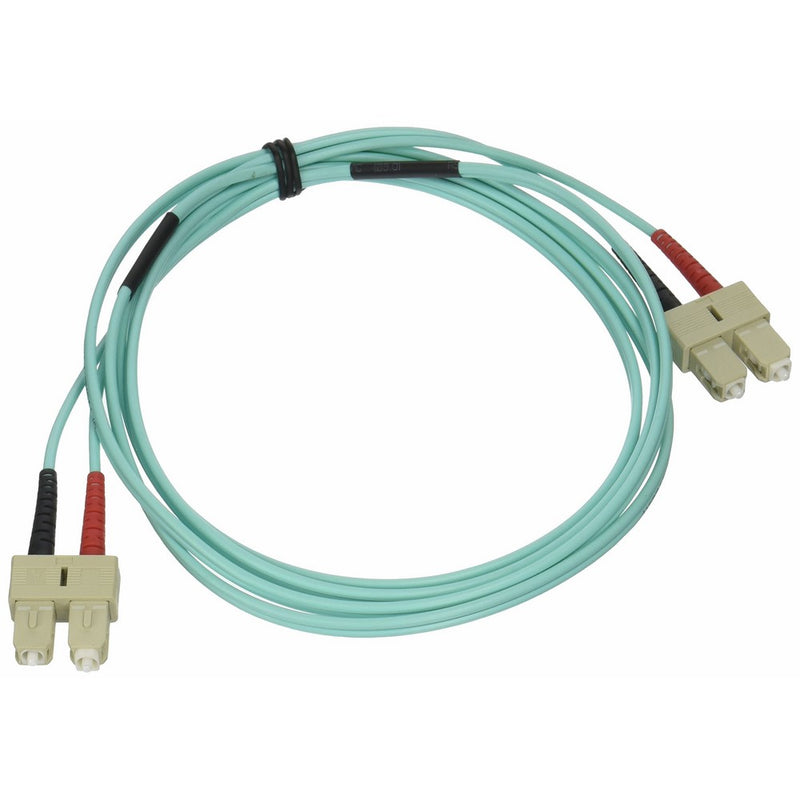 C2G/Cables to Go 33058 SC-SC 10GB 50/125 OM3 Duplex Multimode PVC Fiber Optic Cable (2 Meters, Aqua)