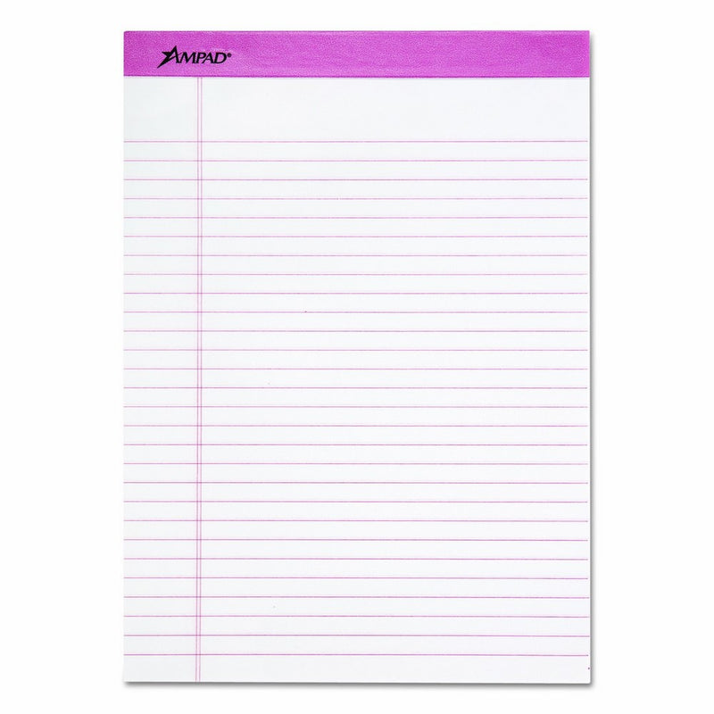 Ampad 20-098 Breast Cancer Awareness Perforated Pads, Letter Size, 50 Sheets/Pad (6-Pads)