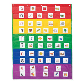 Learning Resources Rainbow Pocket Chart, Nylon