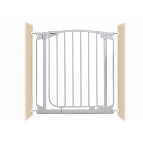 Bindaboo Hallway Pet Gate, Swing Closed, White
