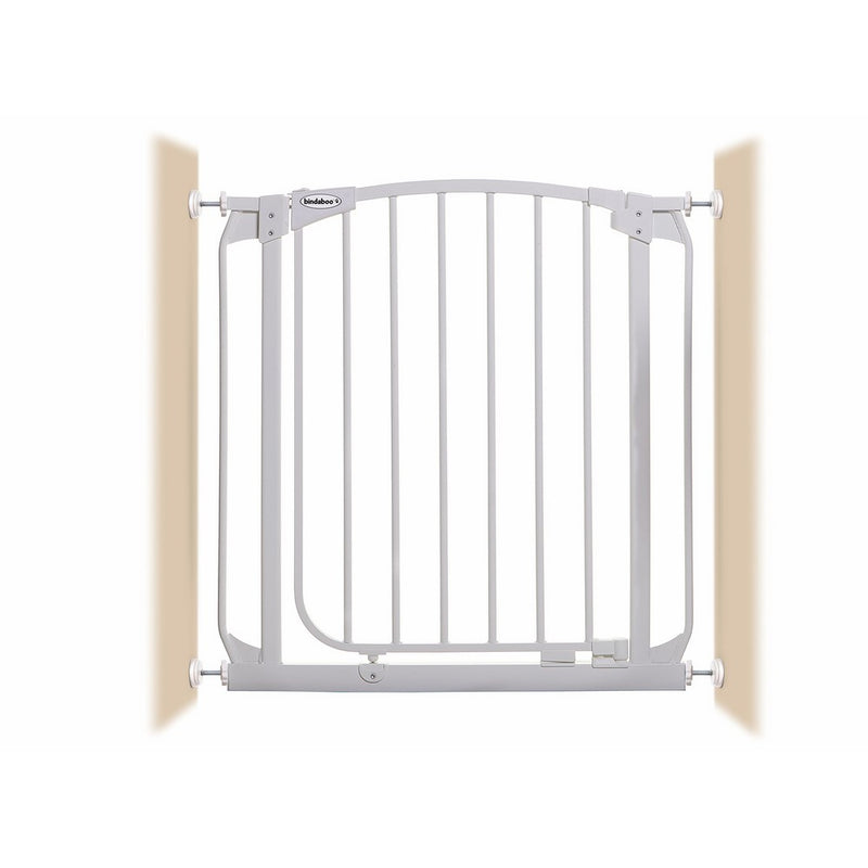 Bindaboo Hallway Pet Gate, Swing Closed, White