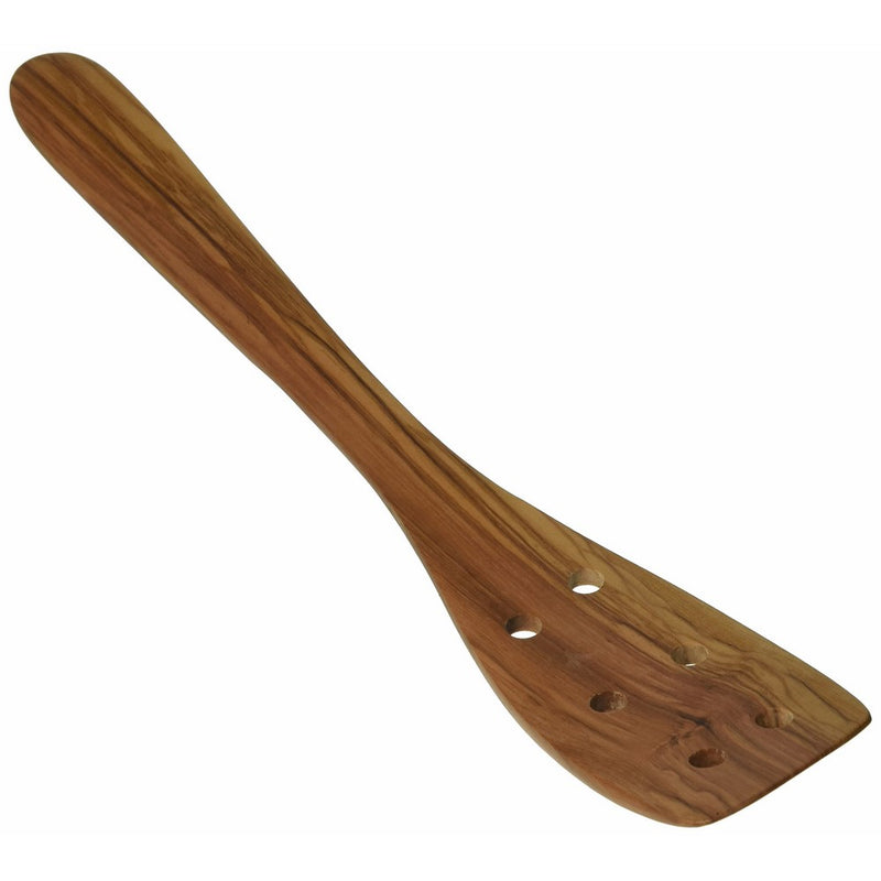 Eddingtons Italian Olive Wood Pierced Spatula, 12-Inch