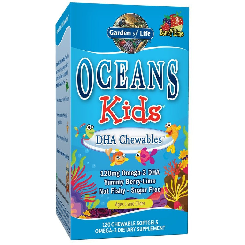 Garden of Life Oceans Kids DHA Chewables, Berry Blast, 120 ct