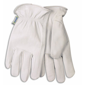 92w-M Women'S Medium Gray Goatskin Driver Gloves W/Keystone Thumb
