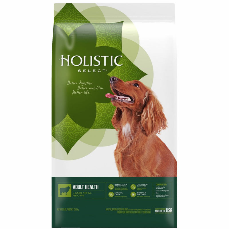 Holistic Select Natural Dry Dog Food, Lamb Meal Recipe, 30-Pound Bag