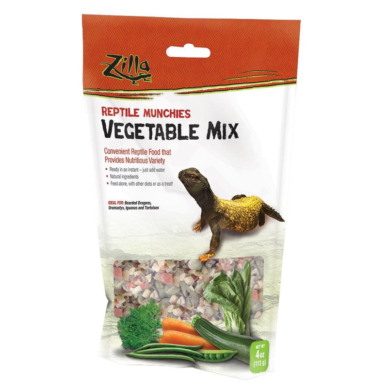 Zilla Reptile Food Munchies Vegetable Mix, 4-Ounce