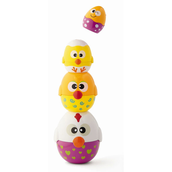 Earlyears Chicken 'N Egg Stackers – 8 Piece Nesting and Stacking Playset