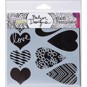 Crafter's Workshop Templates 6"X6"-Mix & Match Hearts