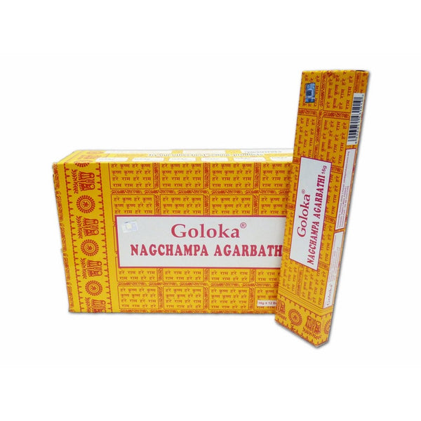 Goloka Nag Champa Incense Sticks (16 grms) - 12 Boxes -