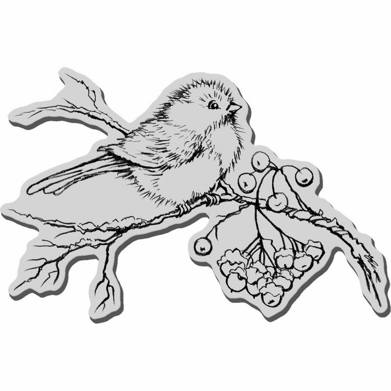 STAMPENDOUS Christmas Cling Rubber Stamp-Snow Bird