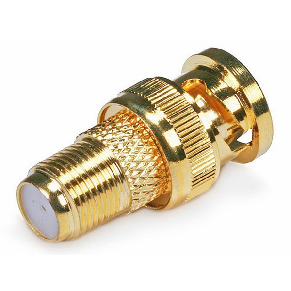 Monoprice 104125 BNC Male to F Female Adaptor, Gold Plated