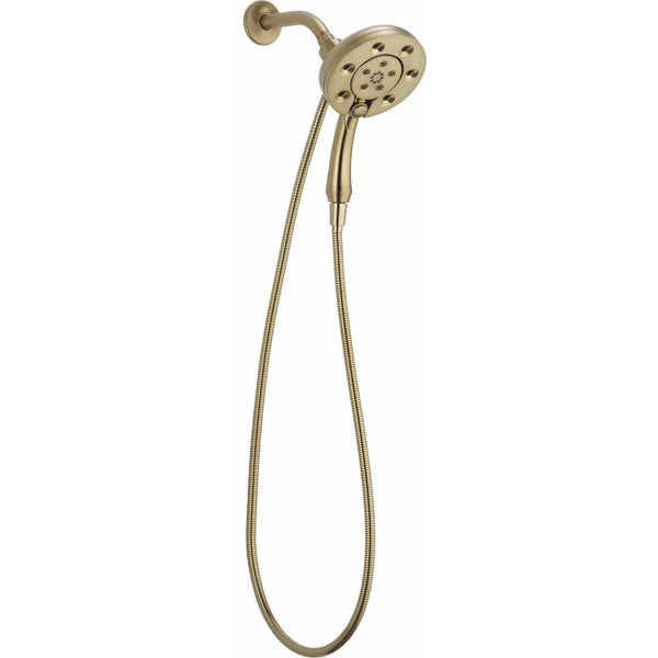 Delta 58472-CZ 4-Spray H2Okinetic In2ition 2-in-1 Hand Held Shower Head with Hose and Magnetic Docking, Champagne Bronze