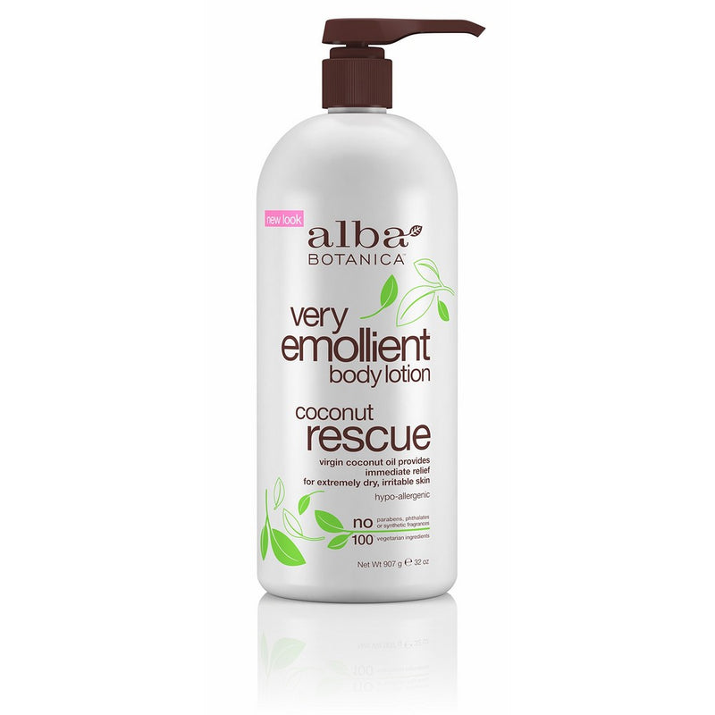 Alba Botanica Very Emollient Body Lotion - Coconut Rescue - 32 oz