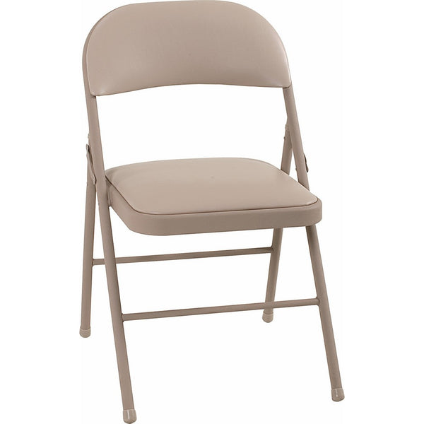 Cosco Vinyl Folding Chair Antique Linen (4-pack)