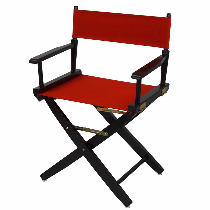 American Trails Extra-Wide Premium 18" Director's Chair Black Frame with Red Canvas