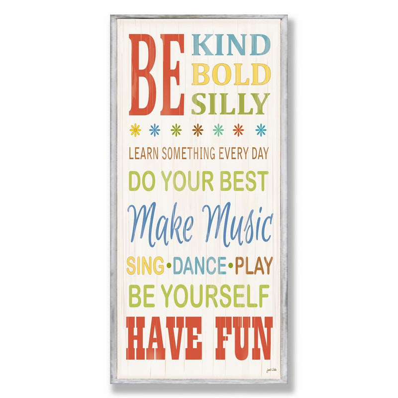 The Kids Room by Stupell Be Kind, Bold, Silly Typography Rectangle Wall Plaque