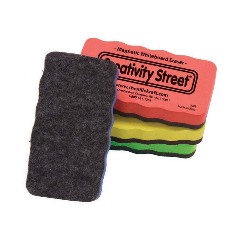 Creativity Street Magnetic Chalk and Whiteboard Erasers, 4-Pack (AC2083)