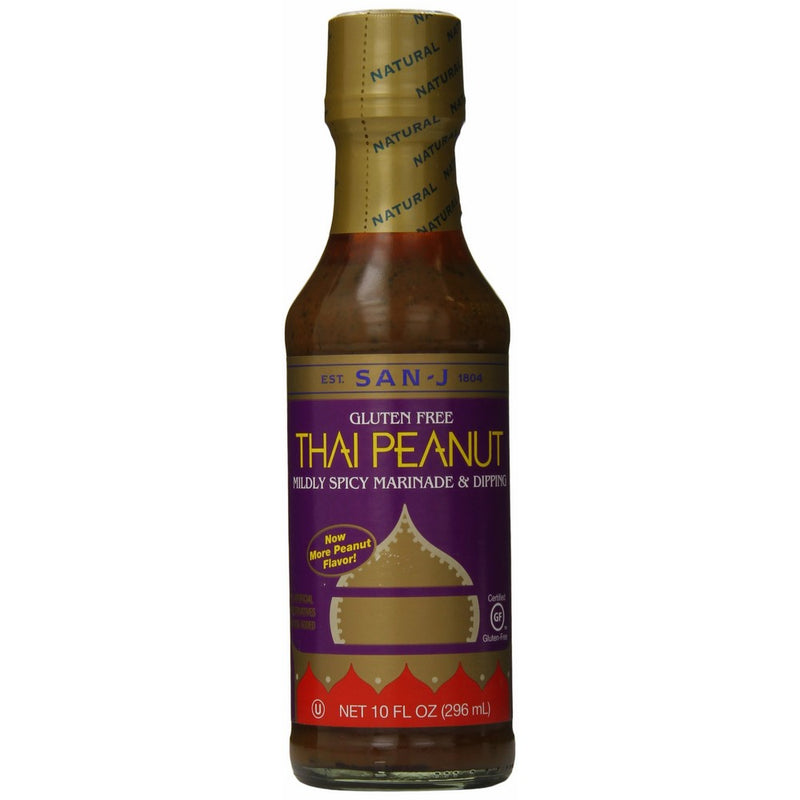 San J Peanut Sauce, Thai, 10 Ounce