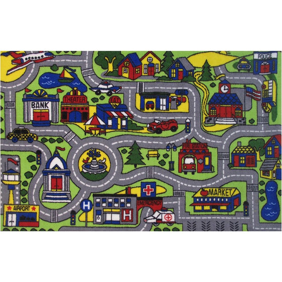 Fun Rugs Fun Time Driving Time Novelty Rug, 39 x 58, Multicolor