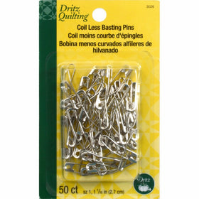 Dritz Coil-Less Curved Safety Pins, Size 1, 50-Pack