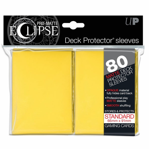 PRO-Matte Eclipse Yellow Standard Deck Protector sleeves (80 count pack)