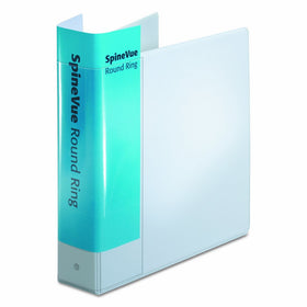 Cardinal 16803 Spine Vue Locking Round Ring Binder, 2" Cap, 11 x 8 1/2, White