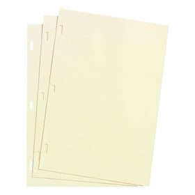 Wilson Jones Looseleaf Minute Book Ledger Paper, 3-Hole Punched, Ivory Linen, 14" x 8-1/2", 100 Sheets/Box, W901-30