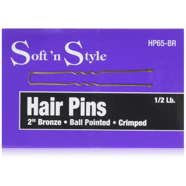 Soft 'N Style Hair Pins, Bronze