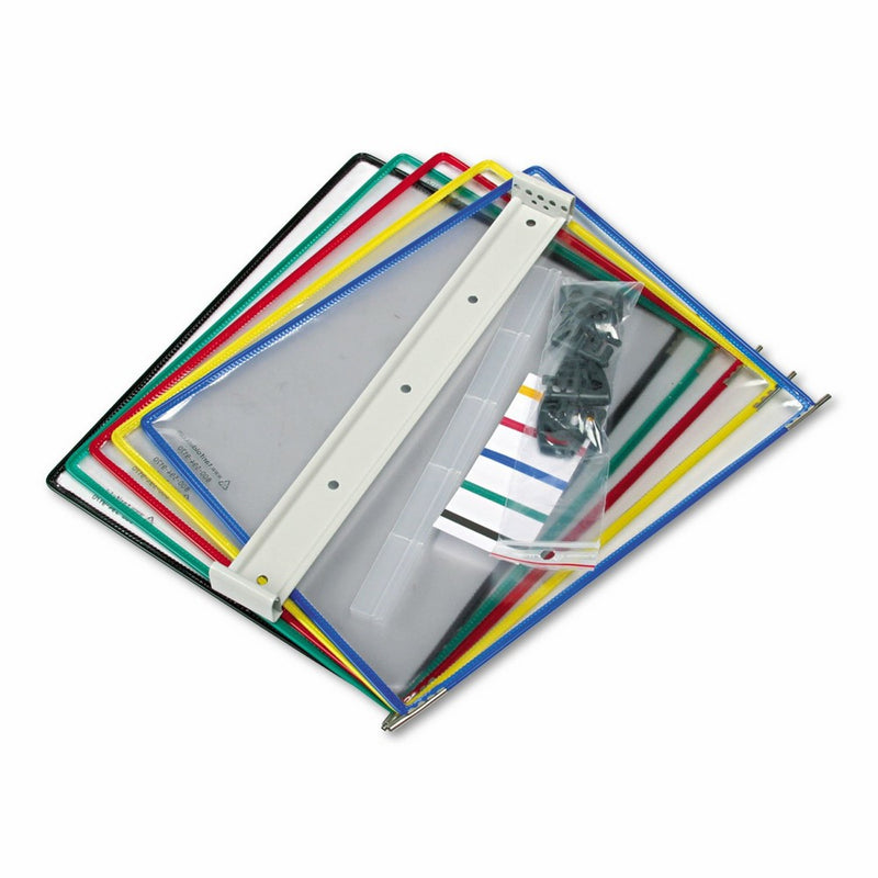 Tarifold, Inc. W290 Wall Unit Reference Starter Set with Five Display Pockets, 10 Sheet Capacity