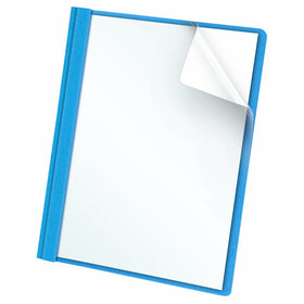 Oxford Clear Front Report Covers, Letter Size, Light Blue, 25 per Box (55801)