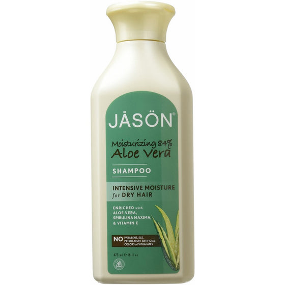 Moisturizing 84% Aloe Vera Shampoo Jason Natural Cosmetics 16 oz Liquid