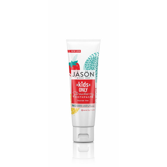 JASON Kids Only Fluoride-Free Strawberry Toothpaste, 4.2 oz. (Packaging May Vary)