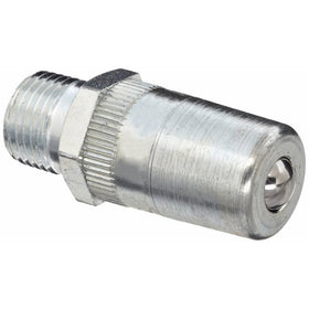 Alemite B306740 Loader Fitting, For Light & Medium Lubricants, Medium Ball Check Passage, One Piece Construction, Use with Grease Guns with 1/8" Female NPTF Port in Head