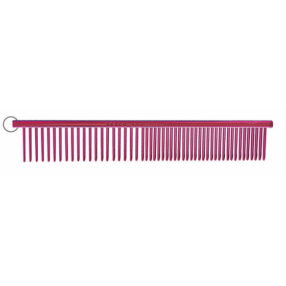 Resco US-Made Combination Comb for Dogs and Cats, Red