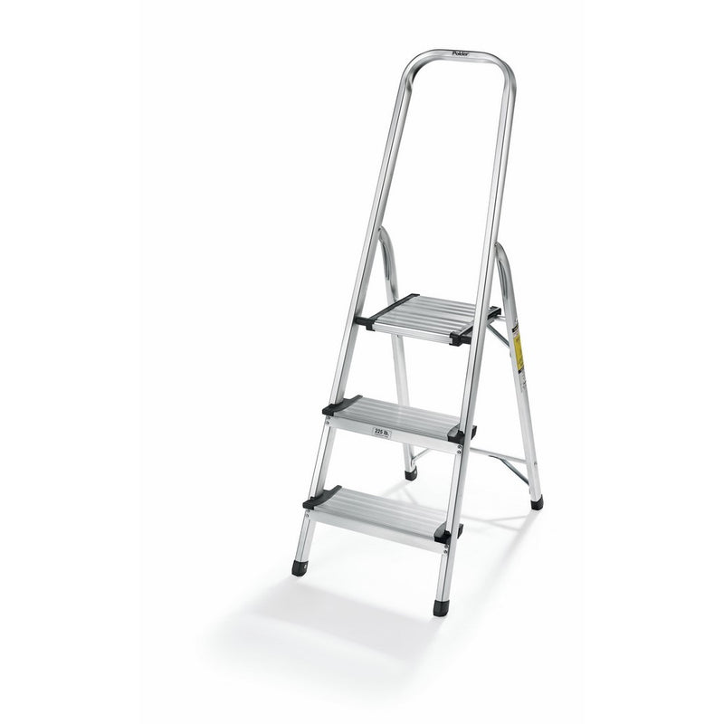 Polder LDR-3500RM Ultralight 3-Step Stool, 52.5" Tall, 24.5" Top Step, Aluminum