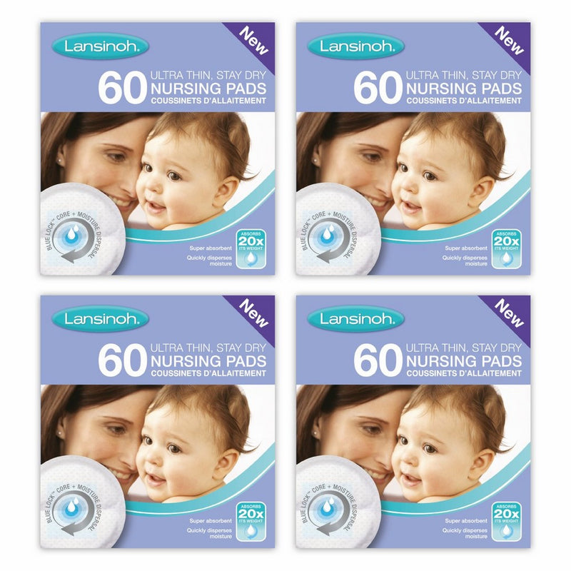 Lansinoh Nursing Pads Stay Dry 60 Each ( Pack of 4 )