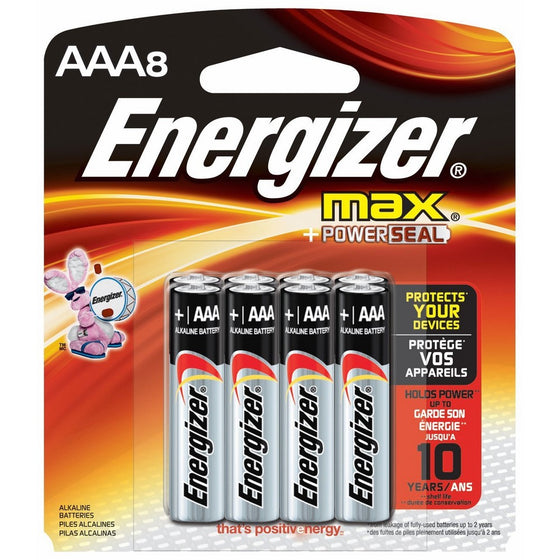 Energizer Max Alkaline AAA Batteries 8 ea