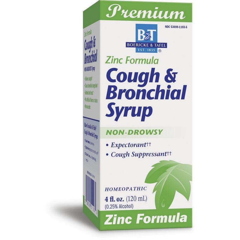 Boericke and Tafel Cough and Bronchitis Syrup with Zinc, 4 Fluid Ounce