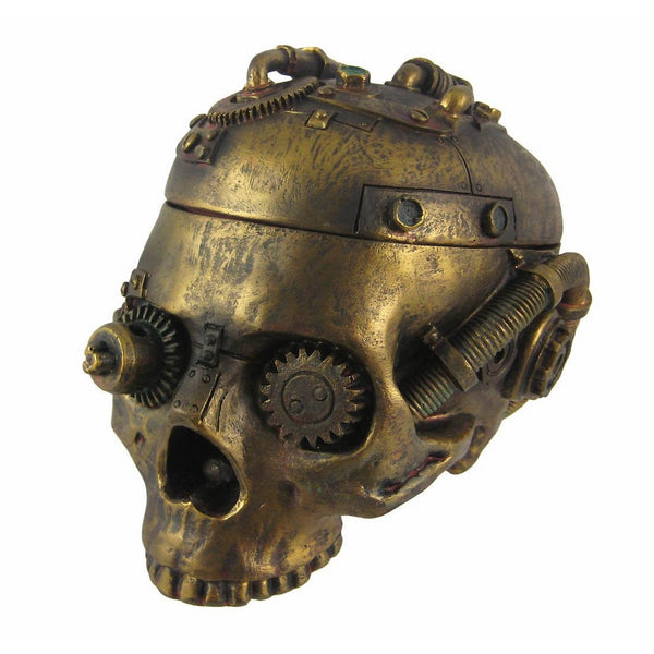 Steampunk Skull Trinket Box Ashtray Ash Tray Stash Statue