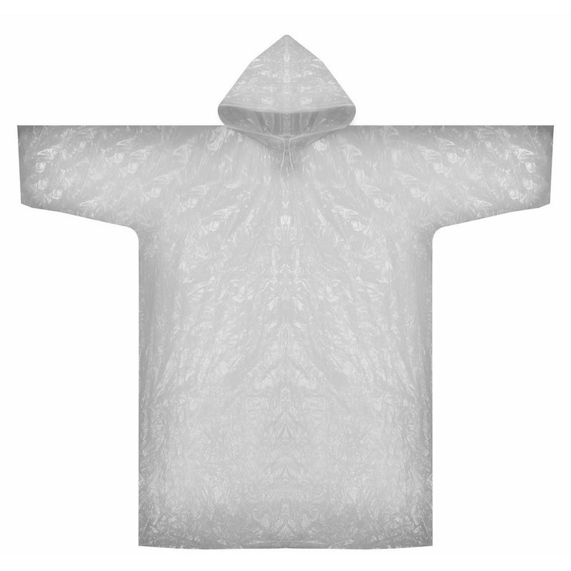 SE EP11A-CL Emergency Poncho with Hood and Sleeves in Clear