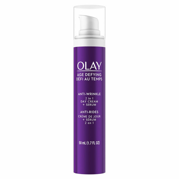 Olay Age Defying Anti-Wrinkle 2-in-1 Day Cream Plus Face Serum, 50 mL