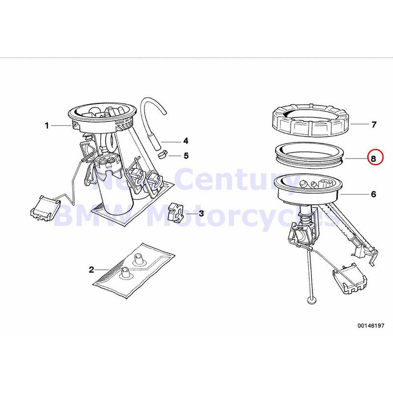 BMW 16 11 1 179 637, Fuel Pump Tank Seal