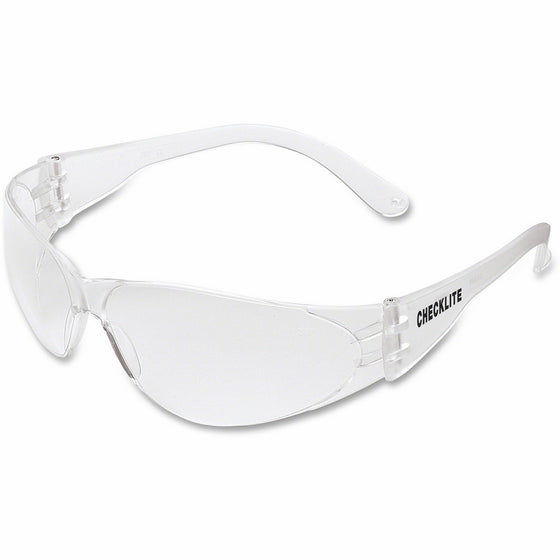 1 X UNISEX MENS WOMENS Crews Checklite Safety Glasses - Clear Frame - Clear Uncoated Lens MODEL # CL010