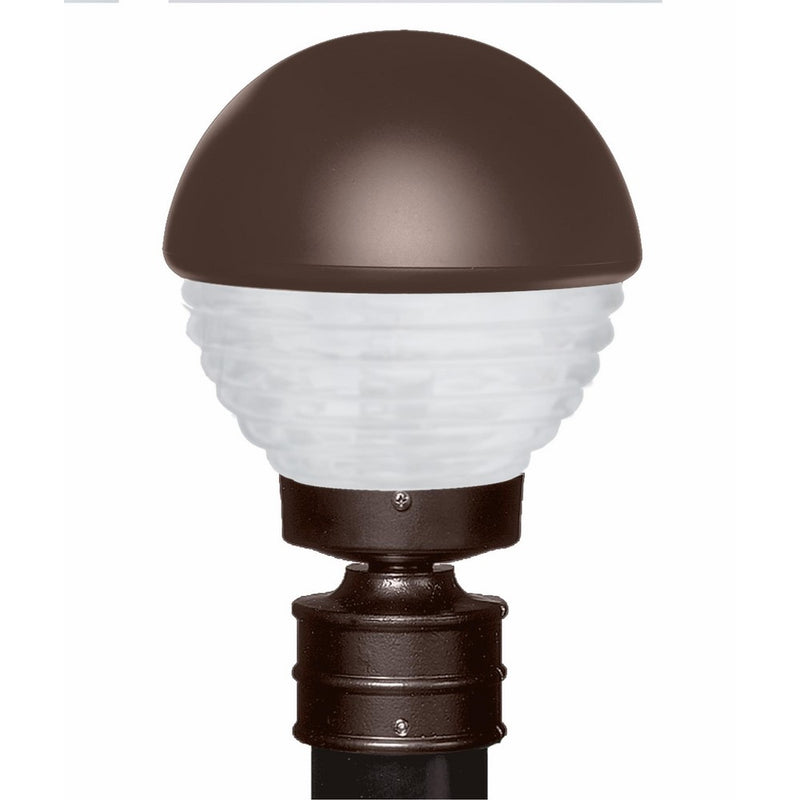 Besa Lighting 306198-POST-FR 1X75W A19 Costaluz 3061 Series Post Mount Lighting Fixture, Bronze Finish