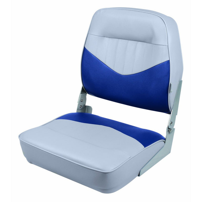 Wise 8WD418-900 Contoured Foam Standard Folding Boat Seat, Cuddy Marble/Cuddy Round Midnight