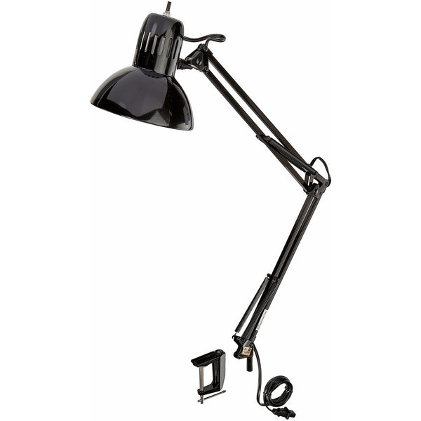 Globe Electric 32" Multi-Joint Desk Lamp with Metal Clamp, Black Finish, 56963