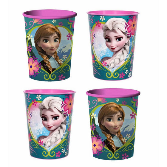 Disneys Frozen 16 Oz Souvenir Plastic Party Cups - Set of 4