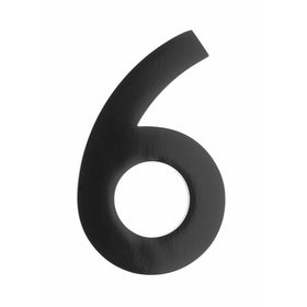 Architectural Mailboxes 3582B-64 in. Brass Floating House Number 6, Black