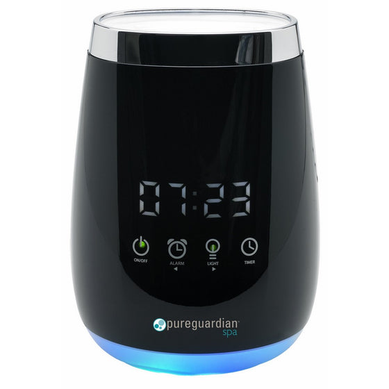 PureGuardian SPA260 Ultrasonic Cool Mist Deluxe Aromatherapy Essential Oil Diffuser with Touch Controls & Alarm Clock