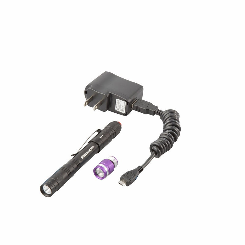 STEELMAN PRO 78610 Rechargeable Pen Light with UV Head Combo